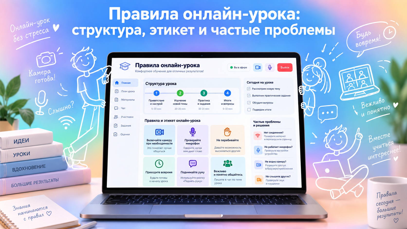 Правила онлайн-урока: структура, этикет и частые проблемы
